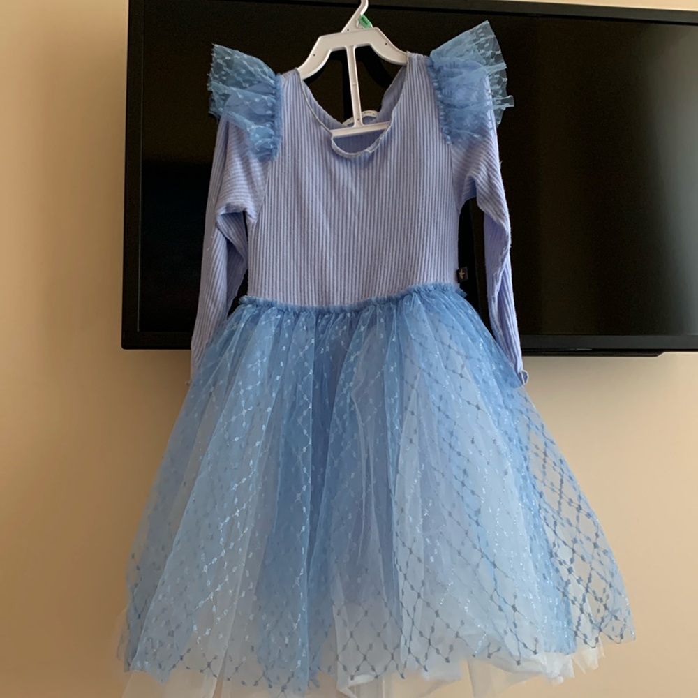 PETITE HAILEY SIZE 6 GIRLS BLUE DRESS PRE WORN